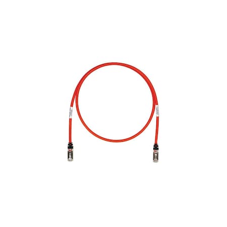 Panduit TX6A CAT6A SHIELDED PATCH CORD, RJ45-RJ45 T568A/B LSZH, RED 200 FT STP6X200RD